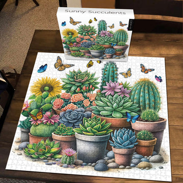 Sonnige Sukkulenten Jigsaw Puzzle 1000 Stücke